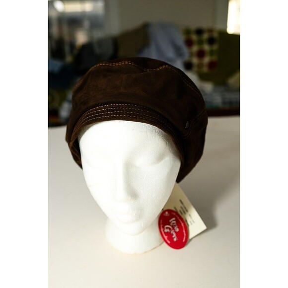 Helen Kaminski Calf Suede beret hat Rory Espresso M - Picture 1 of 7